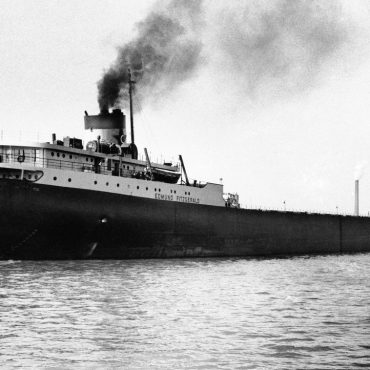 Black and White photo of the Edmund Fitzgerald