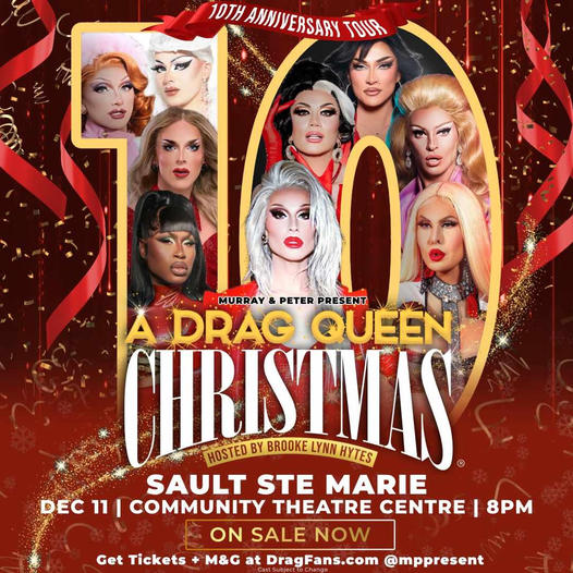 A Poster for 10 Christmas Drag Queens