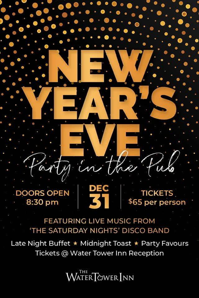 Poster for New Years at the Water Tower Inn Pub